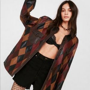 Nasty Gal Patchwork Leather Jacket